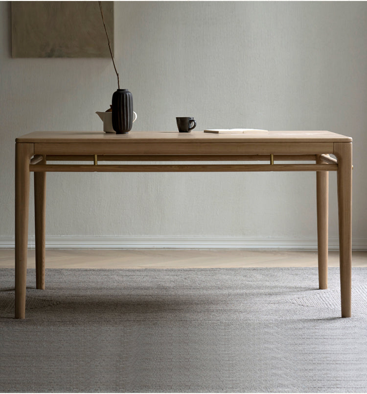 Ash Solid Wood Small-sized Modern Office Desk