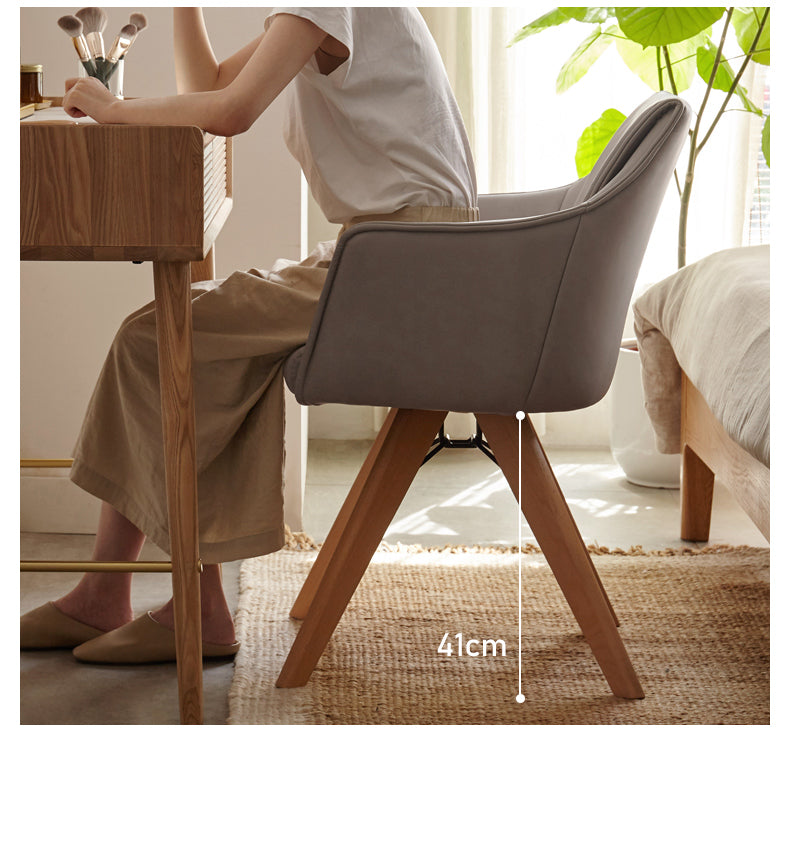 Beech Solid Wood Soft Chair Rotate 360