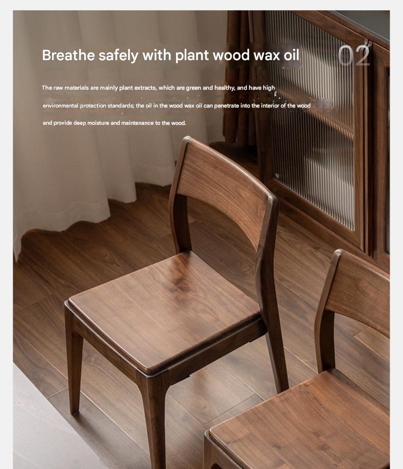 Set 4 pcs Black Walnut, White Ash, Oak Solid Wood Dining Chair