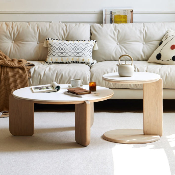 Slate coffee table Ash solid wood+