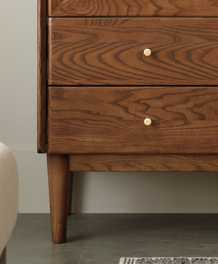 Ash Solid Wood Narrow Side Cabinet.