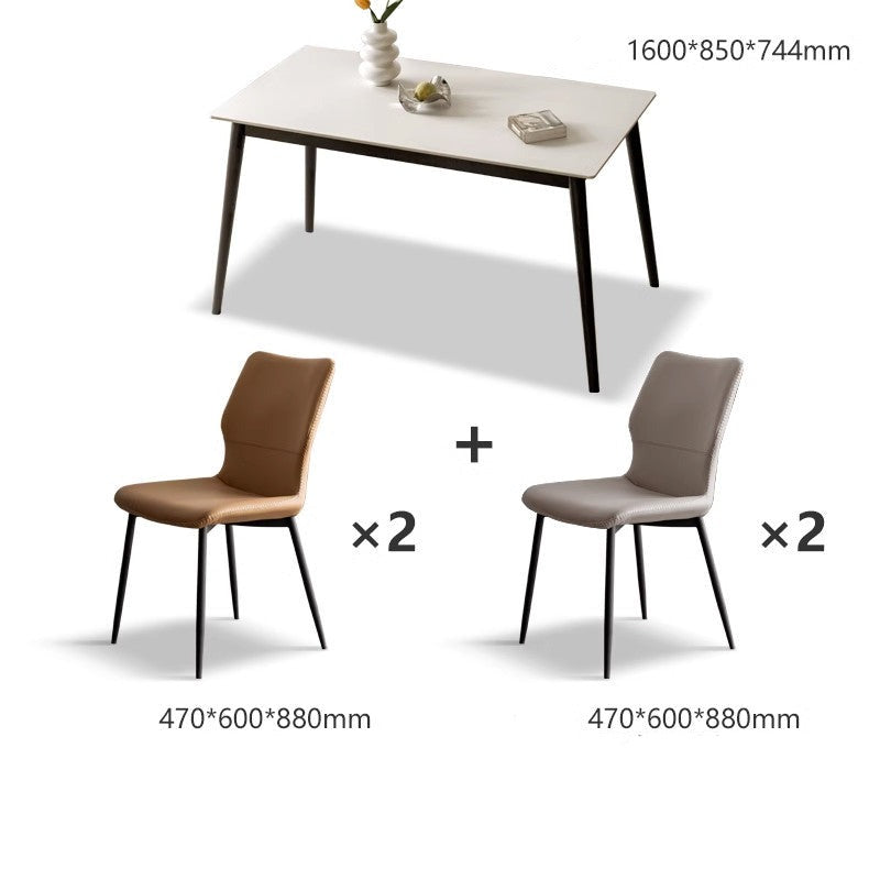 Oak Solid Wood Rock Plate Dining Table"
