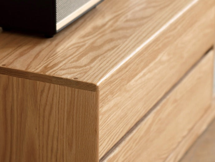 Oak, Rubber Solid Wood TV Cabinet Floor Combination,