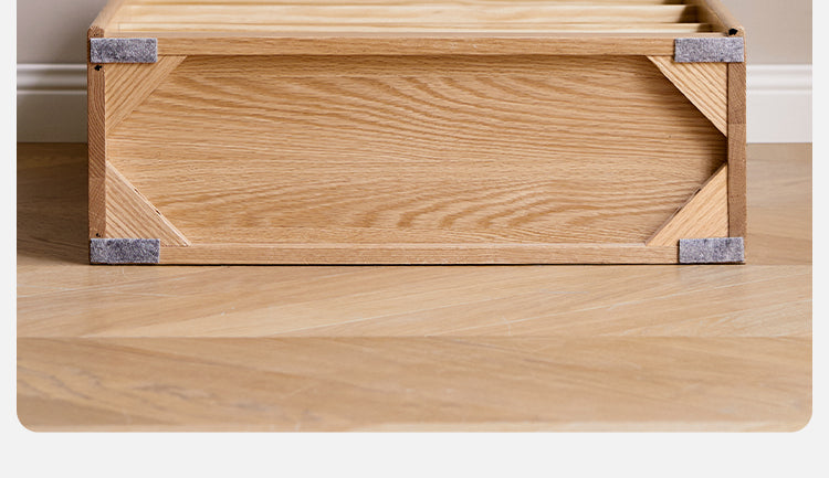 Oak Solid Wood Small Book Rack Against The Wall