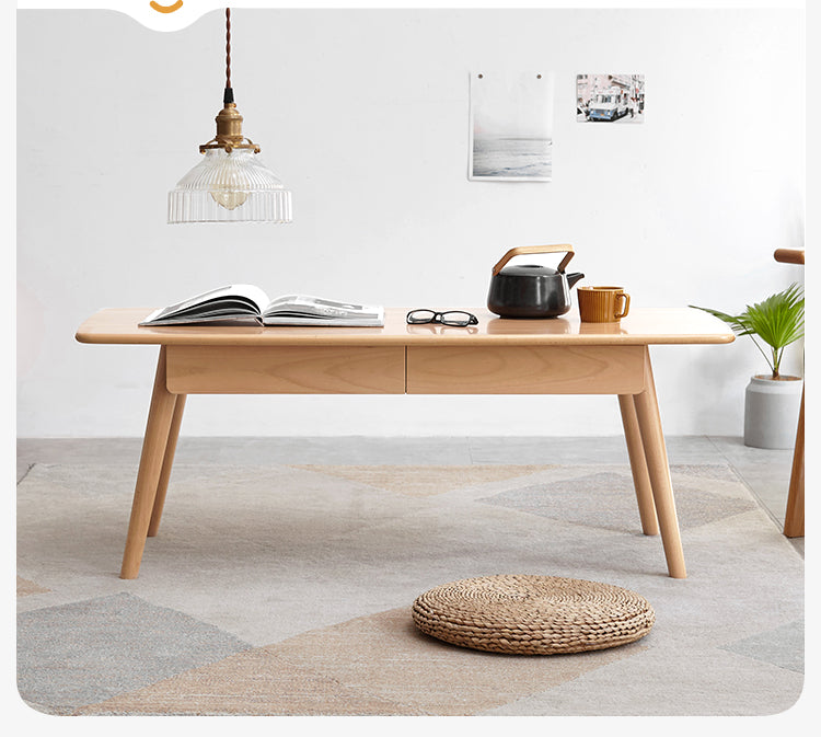 Beech Solid Wood Coffee Table