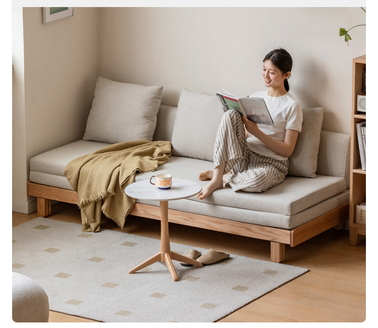 Oak, Beech Solid Wood Sofa Bed.