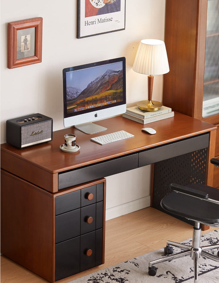 Poplar Solid Wood Retractable Office Table