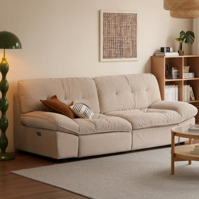 Fabric Sofa Italian Minimalist White Cloud Sofa.