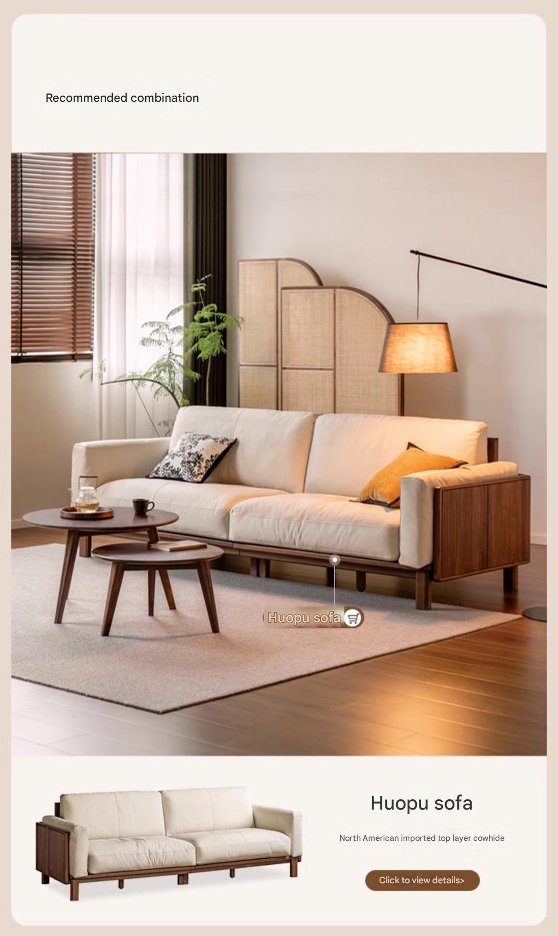 Black Walnut, Oak Solid Wood Floor TV Cabinet.