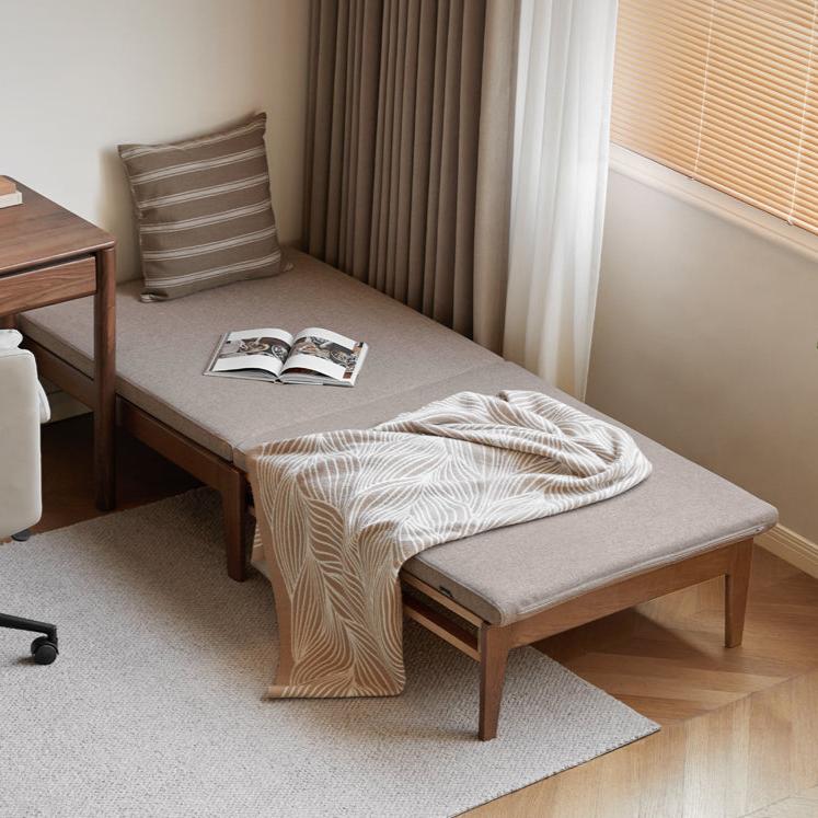 Oak, Beech, Solid Rubberwood Folding Single Retractable Sofa Bed.