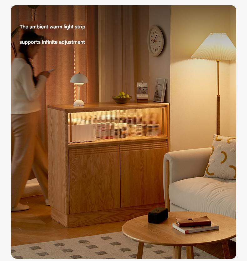 Oak Solid Wood Retractable Rock Plate Bar Table