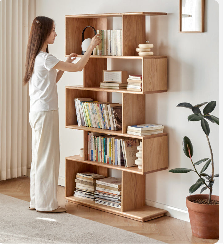 Oak Solid Wood Japanese Style Bookcase
