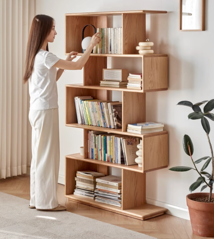 Oak Solid Wood Japanese Style Bookcase