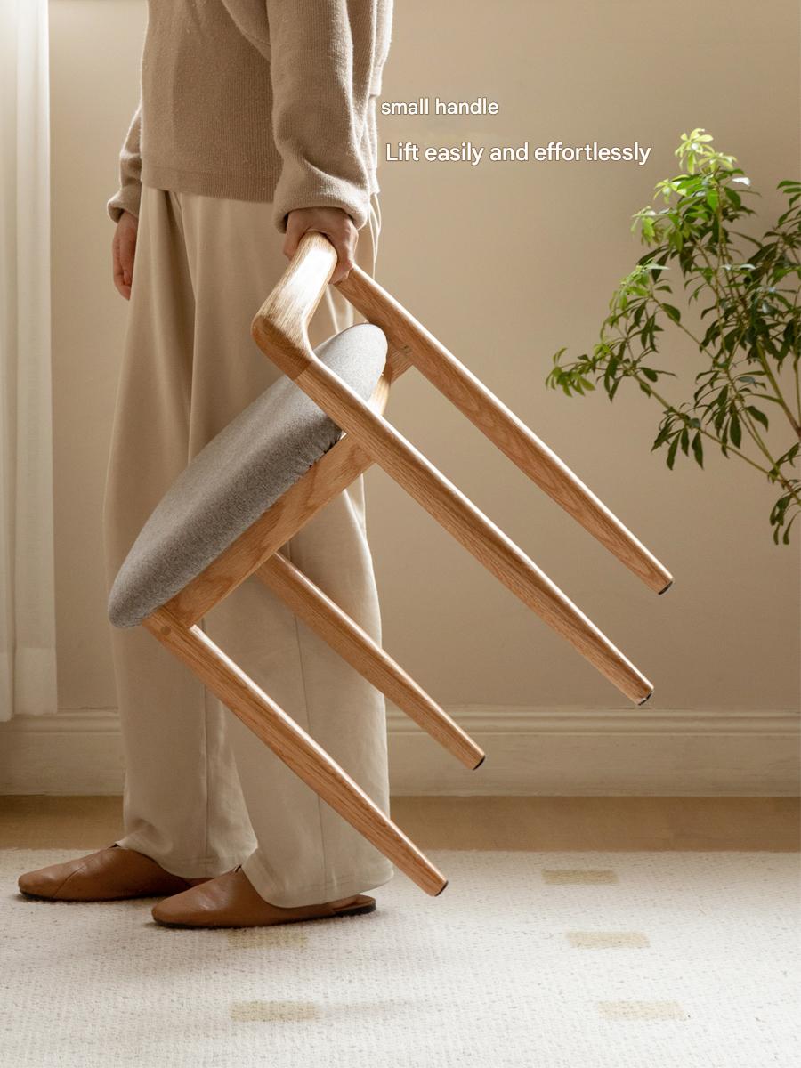 Beech, Cherry Solid Wood Makeup Stool Chair