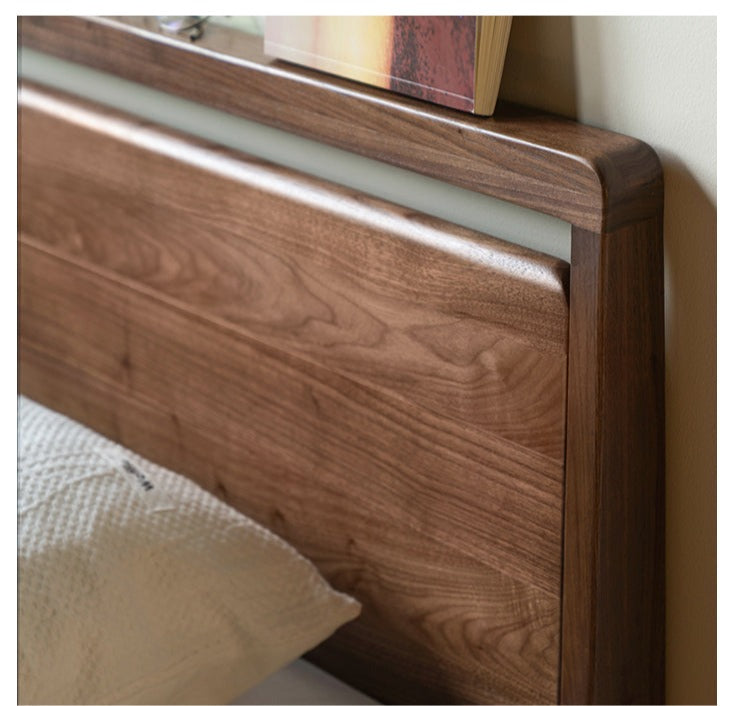 Black Walnut Solid Wood Bed