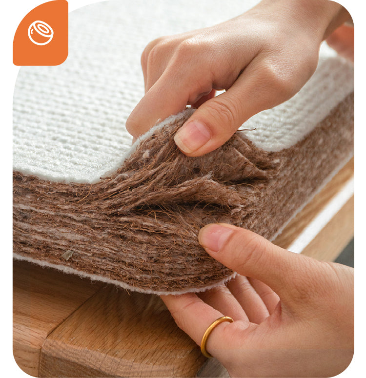 Zero-Glue Natural Coconut Fiber Eco-Friendly Double Mattress, Thin and Firm with Spinal Support 12cm, 8cm, 6cm