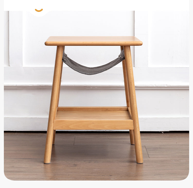 Beech Solid Wood Small Square Coffee Table