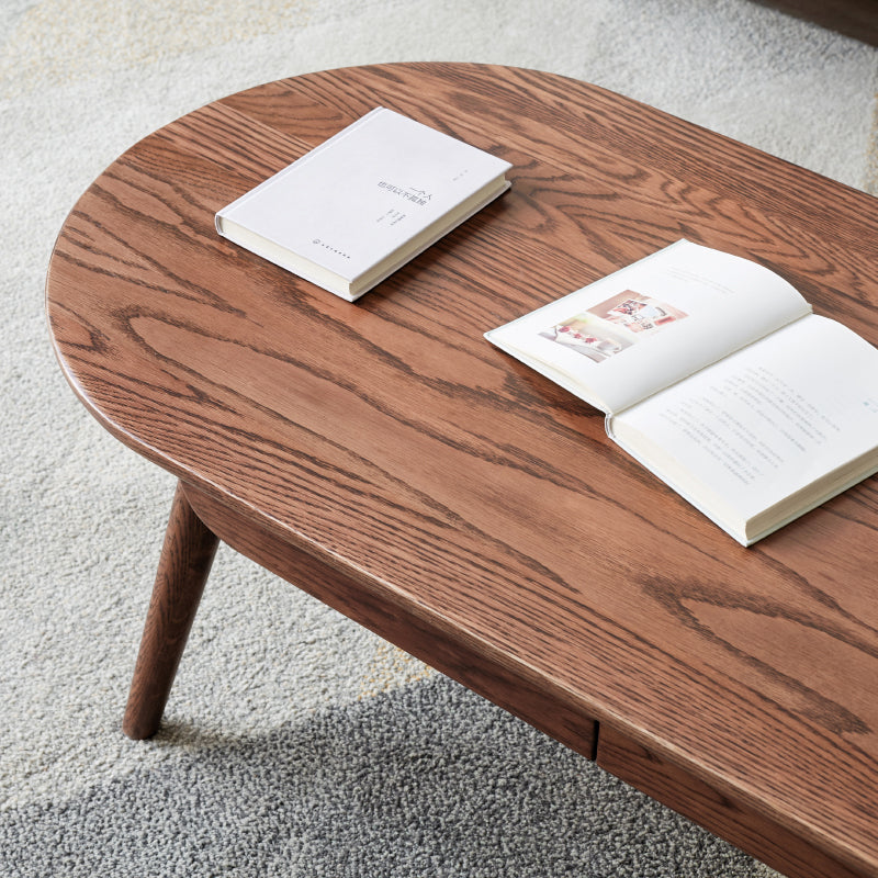 Oak, Rubber Solid Wood Coffee Table