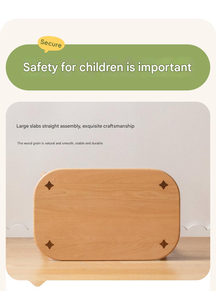 Beech Solid Wood Handmade Children's Table