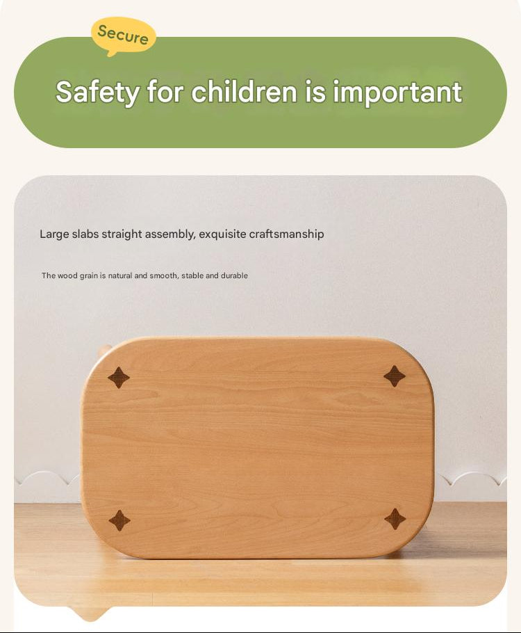Beech Solid Wood, Solid RubberWood Montessori Craft Kids Table