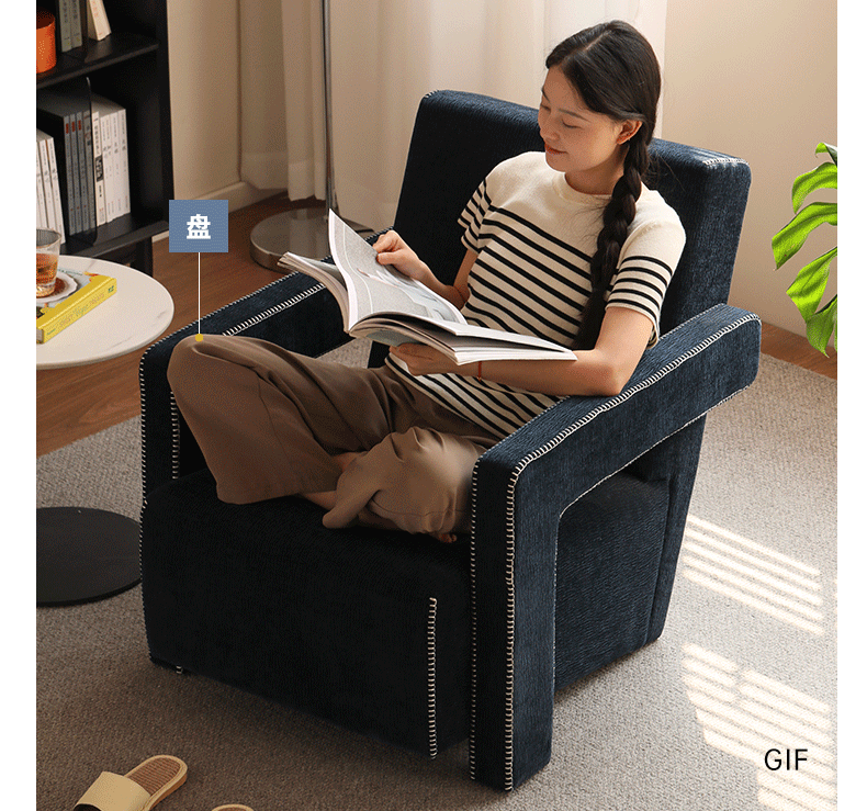 Fabric Armchair Italian Minimalist.