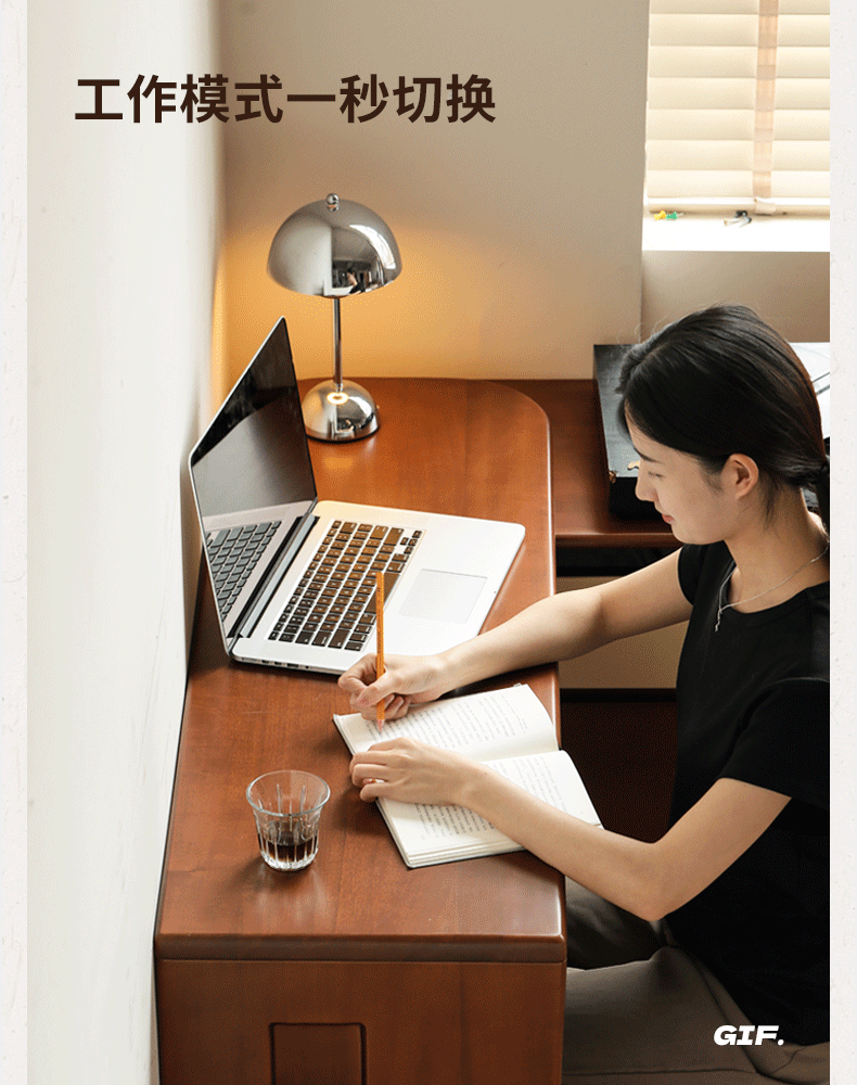 Tulipwood Solid Wood Bauhaus Style Vanity Table.
