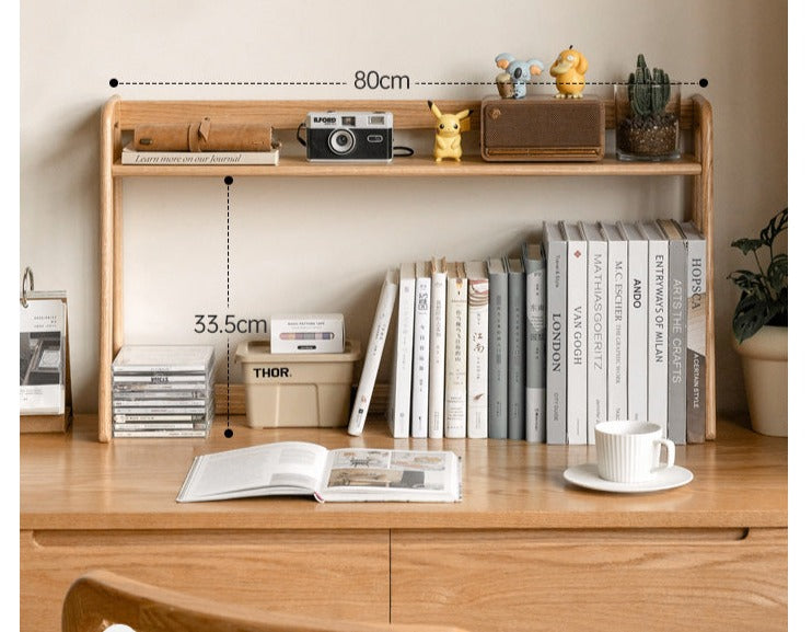 Oak Solid Wood Desk Shelf