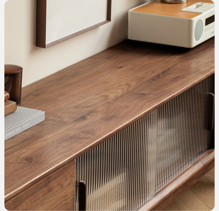 Black Walnut, Teak solid wood TV Cabinet.