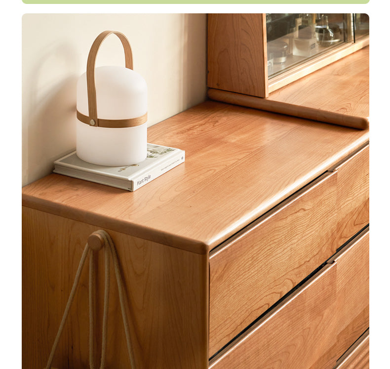 Cherry Solid Wood Retro Dressing Table.