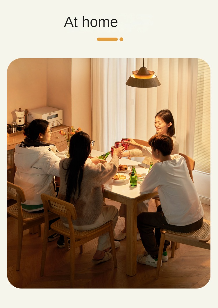 Oak, Beech Solid Wood Modern Slate Dining Table