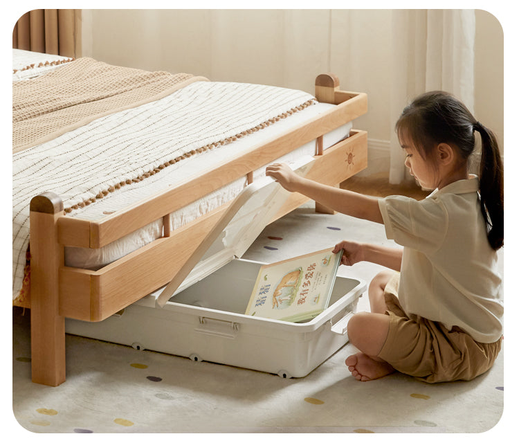 European Beech Solid Wood Modern Children's Bed