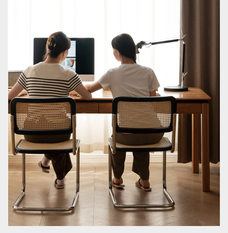 Cherry Solid Wood Color Large Office Desk