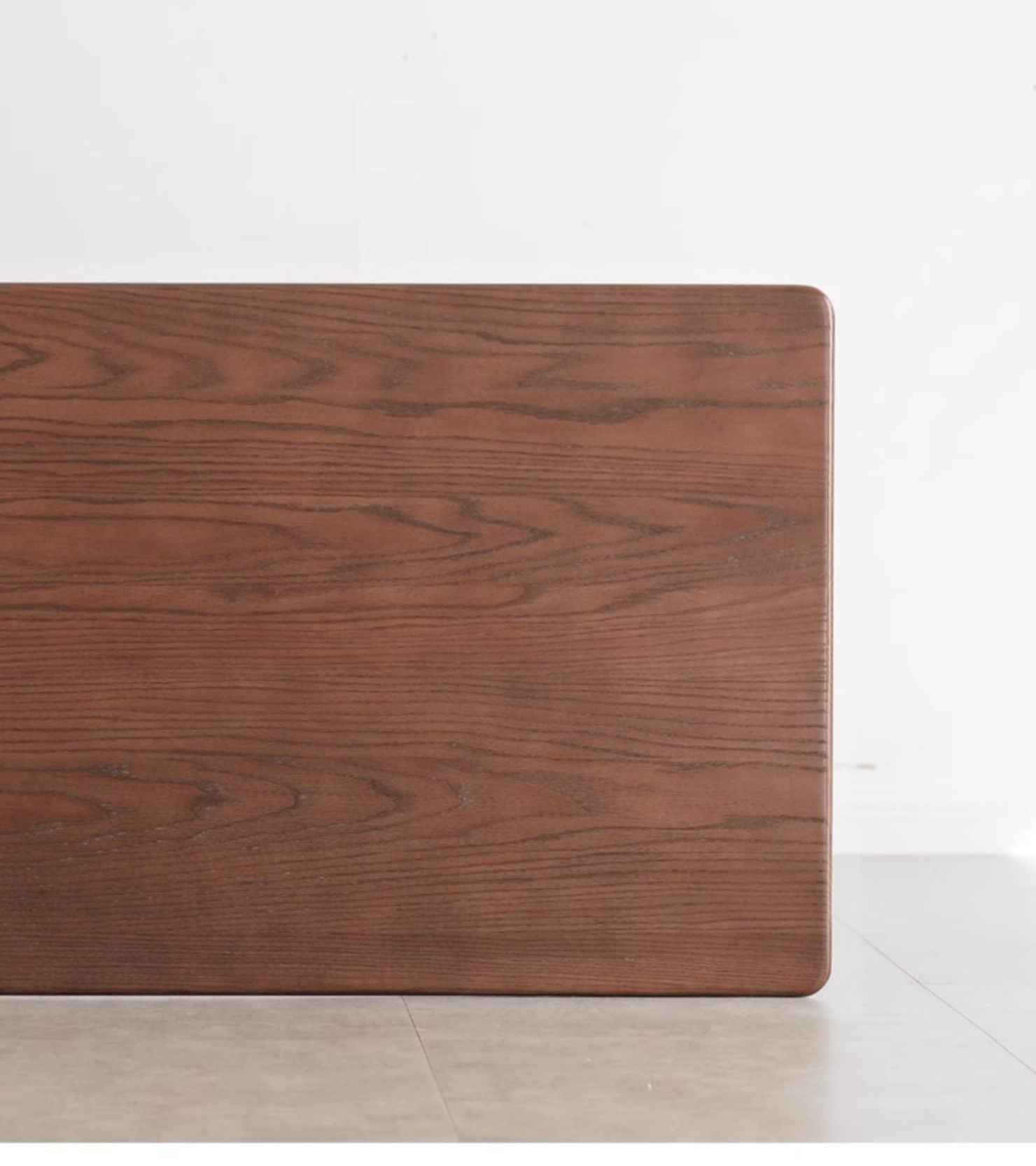 Oak solid wood Walnut color dining table"