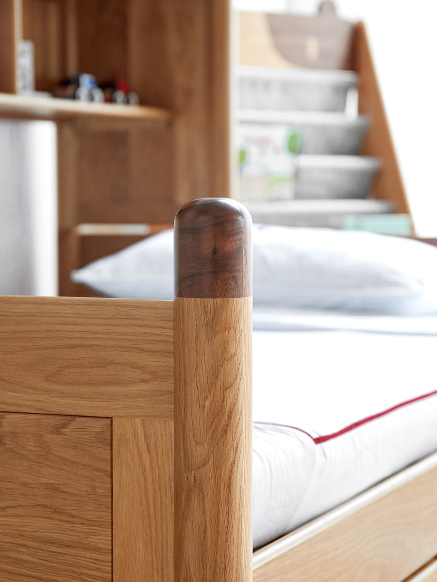 Oak solid wood Multi-function bed with storage