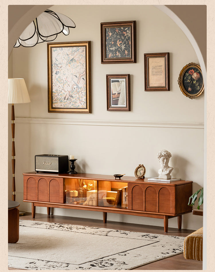 Poplar Solid Wood Antique Style TV Cabinet.