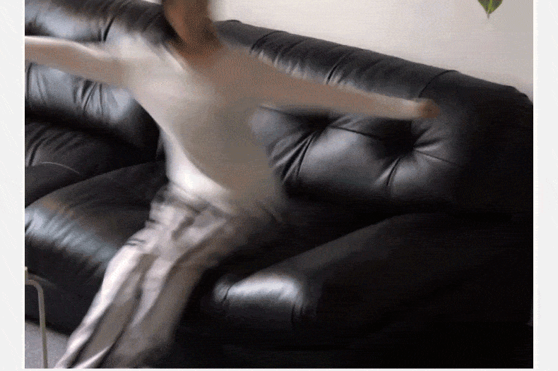 Leather Sofa First Layer Cowhide Black Sofa.