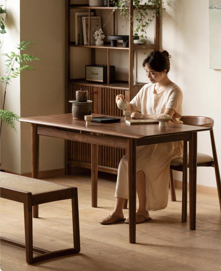 Black Walnut Solid Wood Simple Large Tea Table