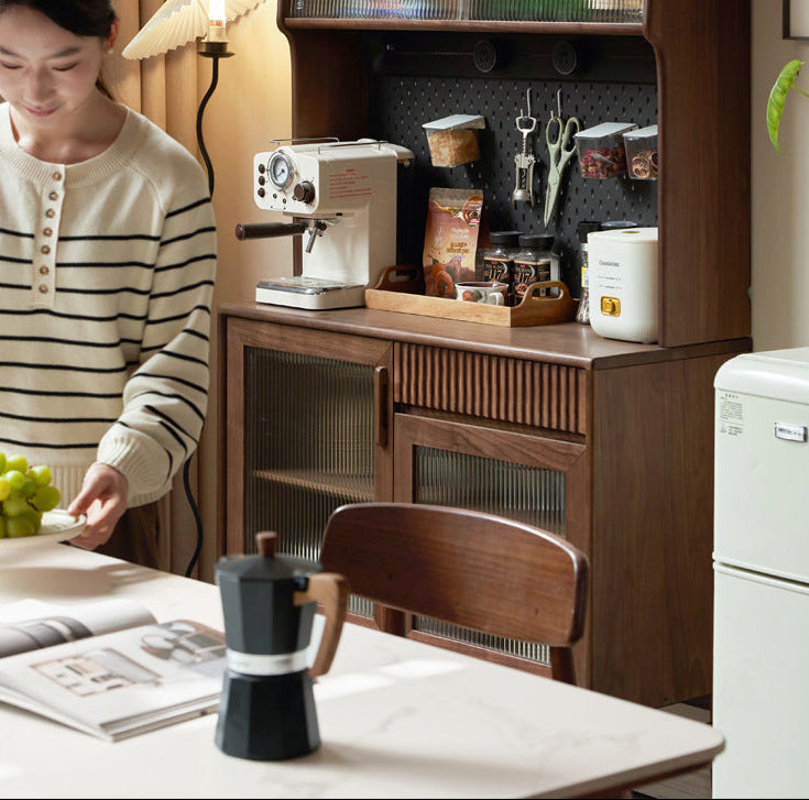 Black Walnut, Oak, South American Walnut Light Luxury Tableside Cabinet