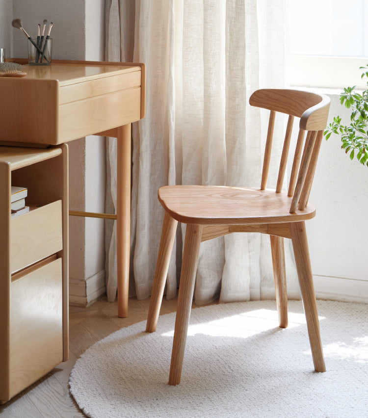 Oak, Cherry wood, Black Walnut Solid Wood 4 pcs set-Windsor Chair