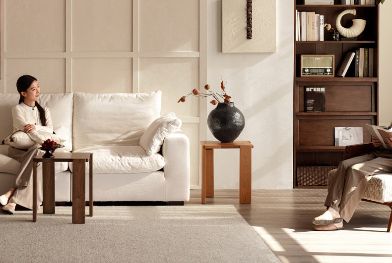 Black Walnut, Cherry Solid Wood Modern Square Side Table