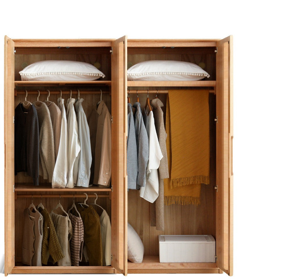 Oak, Ash Solid Wood Wardrobe.