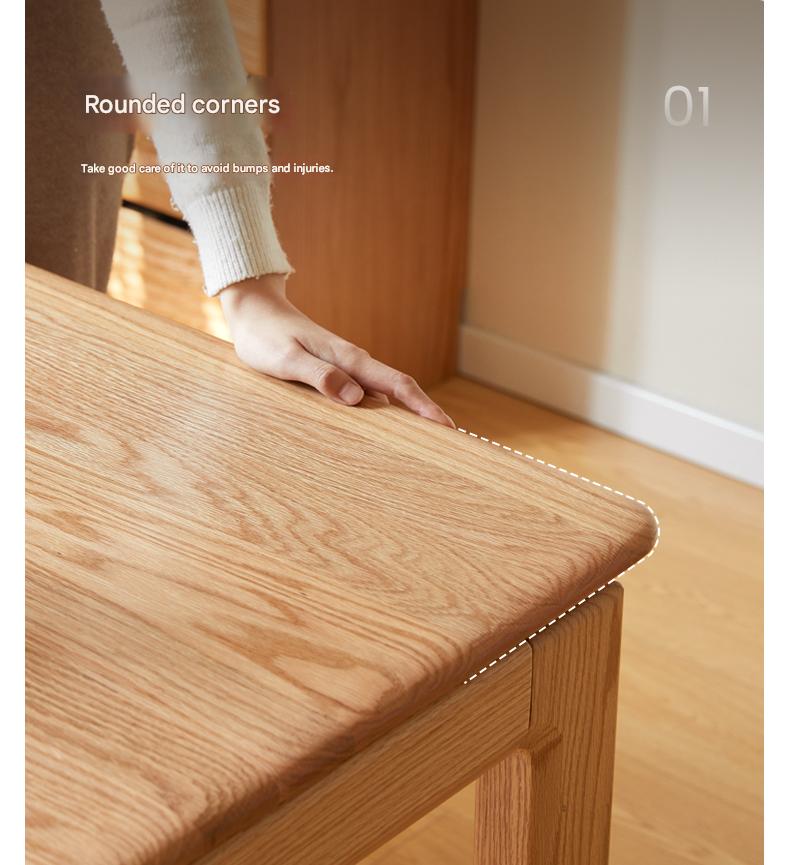 Ash, Oak Solid Wood Modern Dining Table