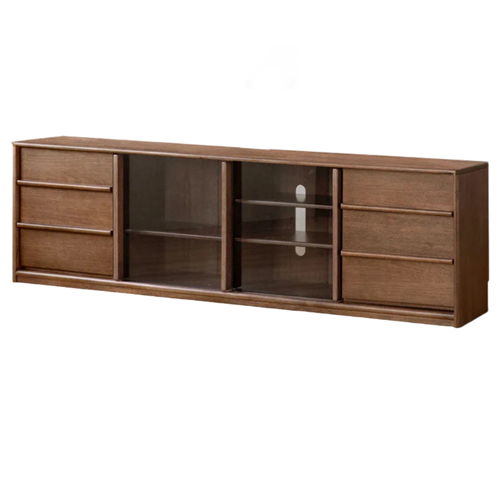 Golden Sandalwood, Black Walnut Solid Wood TV Cabinet