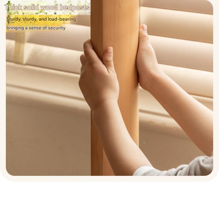 Beech solid wood children's bunk bed.