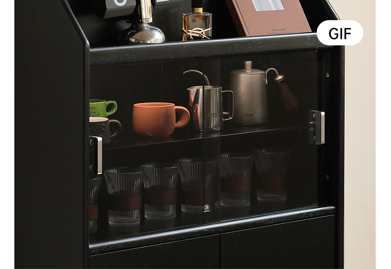 Solid Rubberwood Bauhaus Style Side Cabinet.