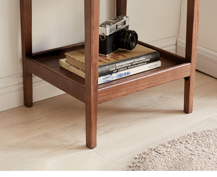 Black Walnut, Solid Rubberwood, Oak Solid Wood Side Cabinet