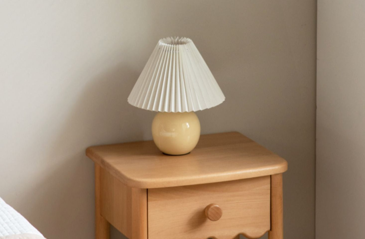 Beech, Oak Solid Wood Nightstand