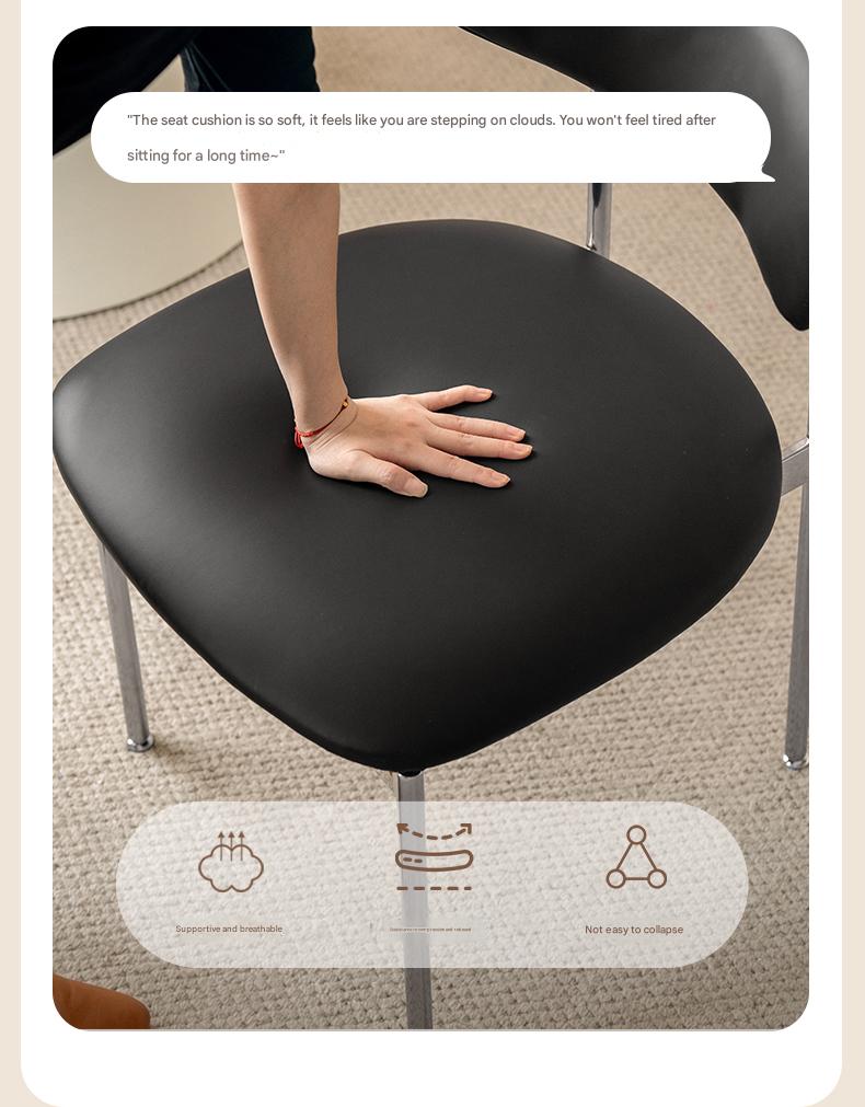 Iron Dining Chair Home Simple Soft Chair