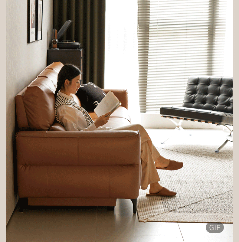 Genuine Leather Electric high back Sofa