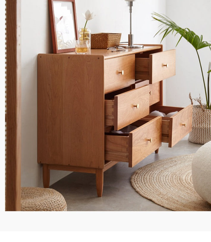 Cherry Solid Wood Chest Of Drawers